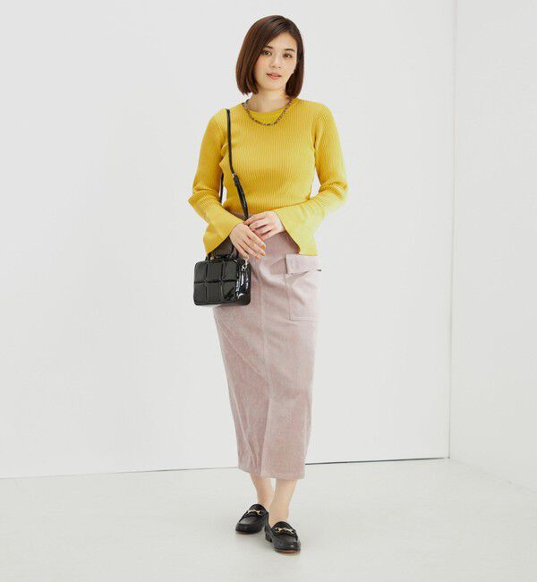 SHIPS for women「〈手洗い可能〉ストレッチ混 細 コーデュロイ ポケット スカート ◇」|スカート|