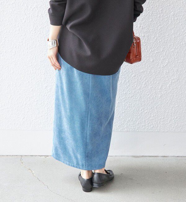 SHIPS for women「〈手洗い可能〉ストレッチ混 細 コーデュロイ ポケット スカート ◇」|スカート|