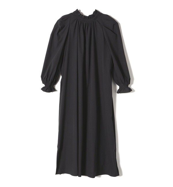 SHIPS for women「little black:〈手洗い可能〉前後 2WAY ボリューム ショルダー ワンピース」|ワンピース|ダークグレー