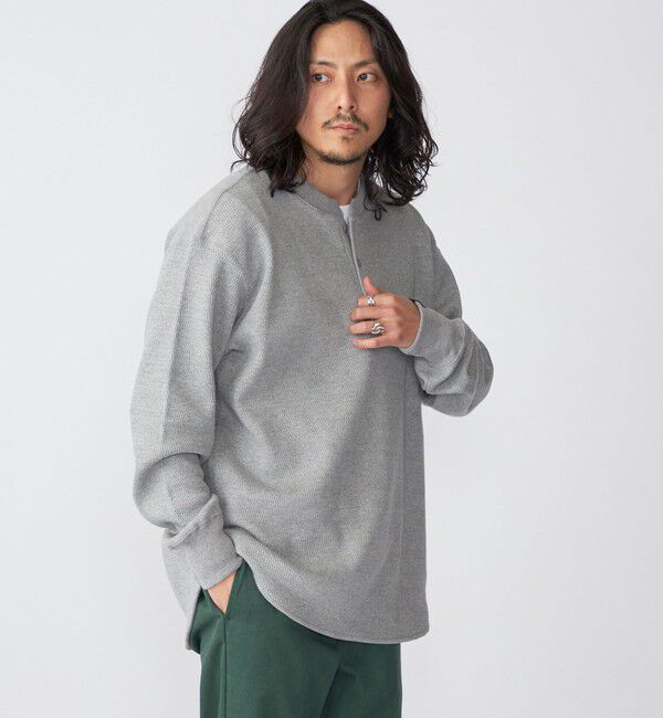 SHIPS「【SHIPS別注】THYARD:  ヘンリーネック サーマル 長袖 カットソー」|Tシャツ・カットソー|