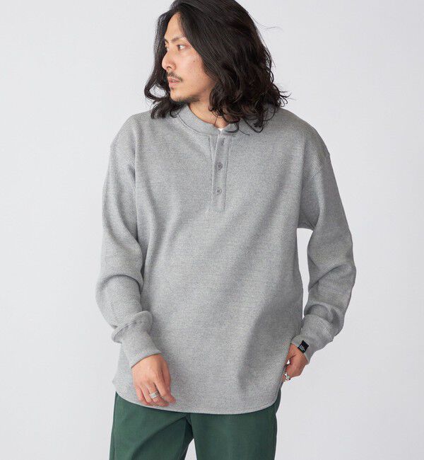 SHIPS「【SHIPS別注】THYARD:  ヘンリーネック サーマル 長袖 カットソー」|Tシャツ・カットソー|