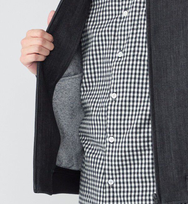 SHIPS「SHIPS: 〈セットアップ対応〉ダウンファブリック MA-1 ジャケット 〈デニム/無地〉」|ブルゾン・スタジャン|