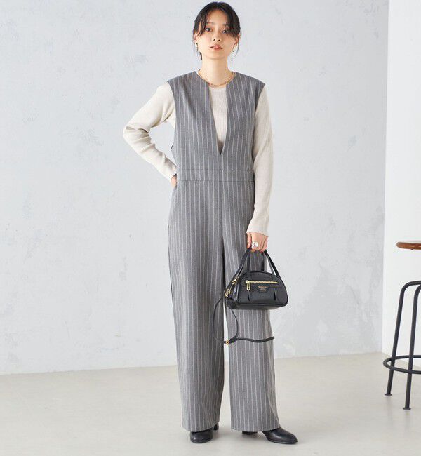 SHIPS for women「ストライプ / 無地 オールインワン」|オールインワン|