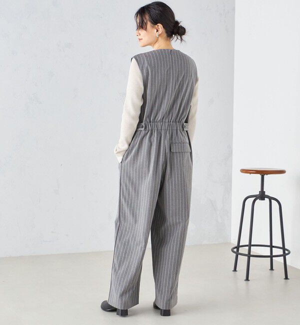 SHIPS for women「ストライプ / 無地 オールインワン」|オールインワン|