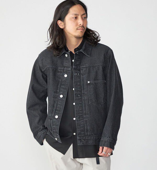SHIPS「SHIPS: 〈セットアップ対応〉13.5oz リラックス デニム トラッカー ジャケット」|デニムジャケット|ブラック
