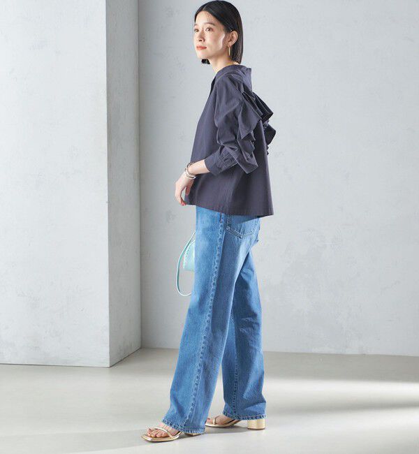 SHIPS for women「〈手洗い可能〉近江晒 タイプライター ラッフル ブラウス 24SS ◇」|シャツ・ブラウス|