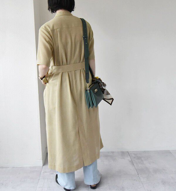 quaranciel「quaranciel:〈手洗い可能〉サマー カラミ テーラード ジャケット ワンピース」|ワンピース|