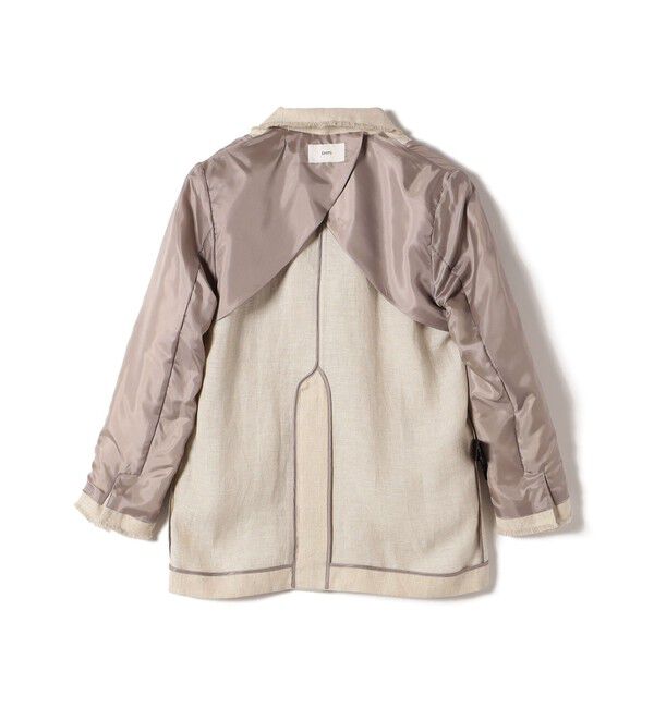 SHIPS for women「〈手洗い可能〉チェック / 無地 フリンジ ボクシー ジャケット」|テーラードジャケット|