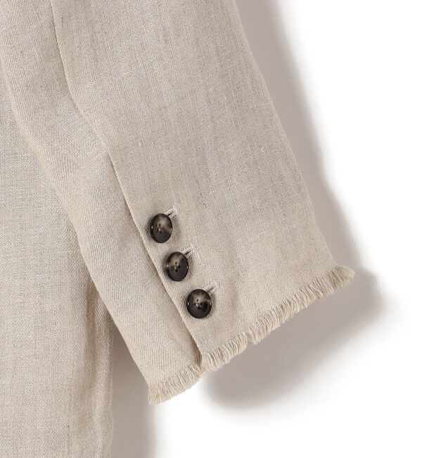 SHIPS for women「〈手洗い可能〉チェック / 無地 フリンジ ボクシー ジャケット」|テーラードジャケット|