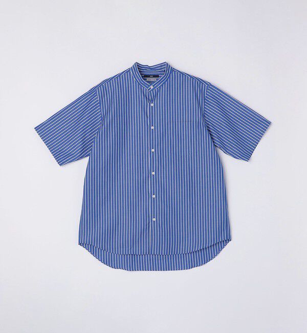 SHIPS「SHIPS: ハイカウント スーピマコットン バンドカラー ショートスリーブ シャツ」|シャツ・ブラウス|