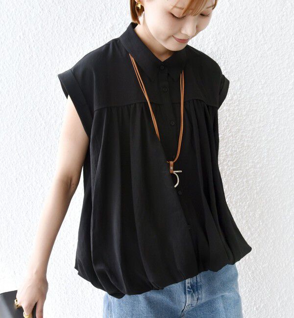 SHIPS for women「〈手洗い可能〉強撚 バルーン ブラウス」|シャツ・ブラウス|