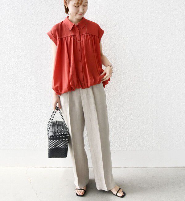 SHIPS for women「〈手洗い可能〉強撚 バルーン ブラウス」|シャツ・ブラウス|