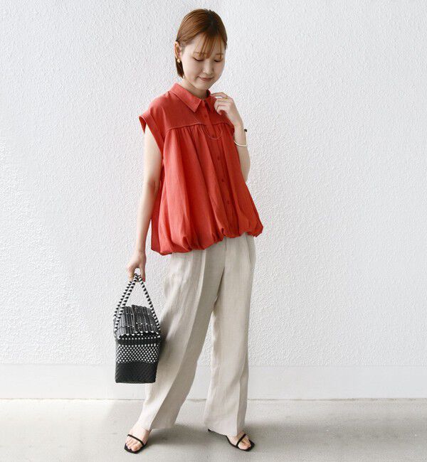 SHIPS for women「〈手洗い可能〉強撚 バルーン ブラウス」|シャツ・ブラウス|