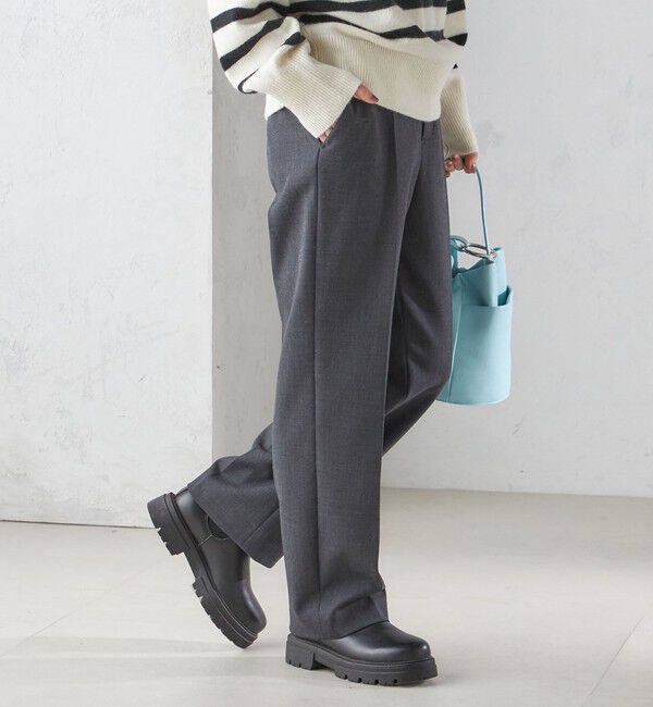 SHIPS for women「〈手洗い可能〉ストレート センタープレス トラウザーズ」|その他|