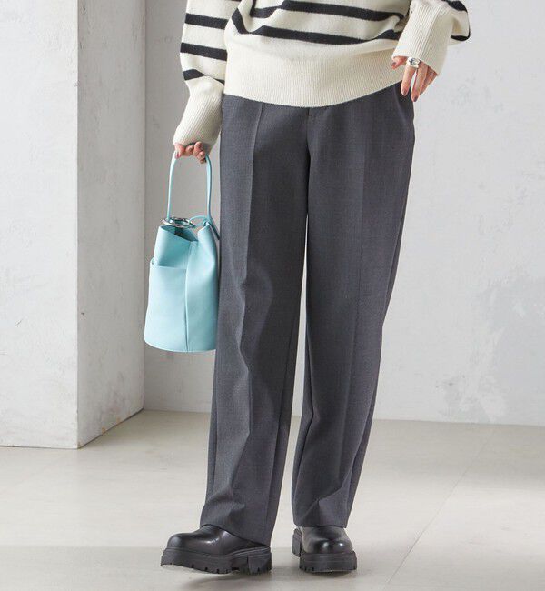 SHIPS for women「〈手洗い可能〉ストレート センタープレス トラウザーズ」|その他|