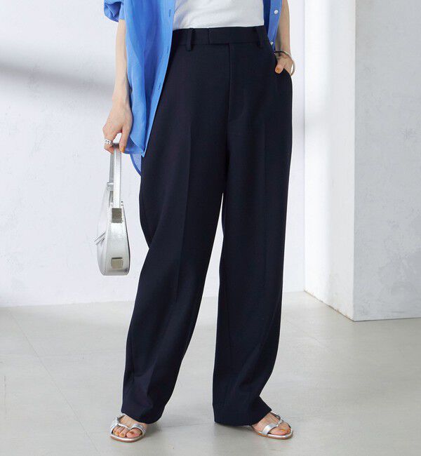 SHIPS for women「〈手洗い可能〉ストレート センタープレス トラウザーズ」|その他|