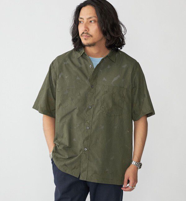 SHIPS「SHIPS: オパール レギュラーカラー ショートスリーブ シャツ」|シャツ・ブラウス|オリーブ