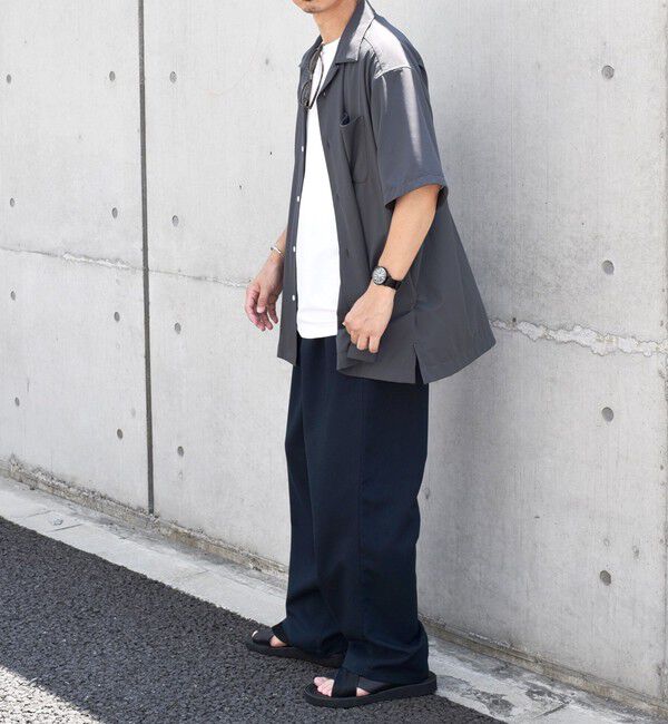 SHIPS any「【WEB限定】SHIPS any: 〈洗濯機可能・軽量〉ストレッチ ナイロン オープンカラー シャツ◇」|シャツ・ブラウス|