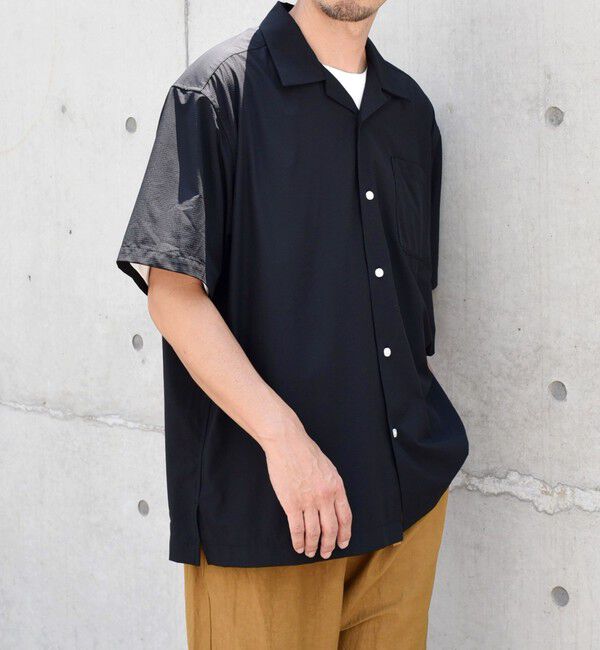 SHIPS any「【WEB限定】SHIPS any: 〈洗濯機可能・軽量〉ストレッチ ナイロン オープンカラー シャツ◇」|シャツ・ブラウス|