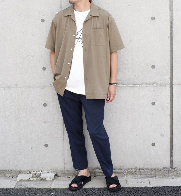 SHIPS any「【WEB限定】SHIPS any: 〈洗濯機可能・軽量〉ストレッチ ナイロン オープンカラー シャツ◇」|シャツ・ブラウス|