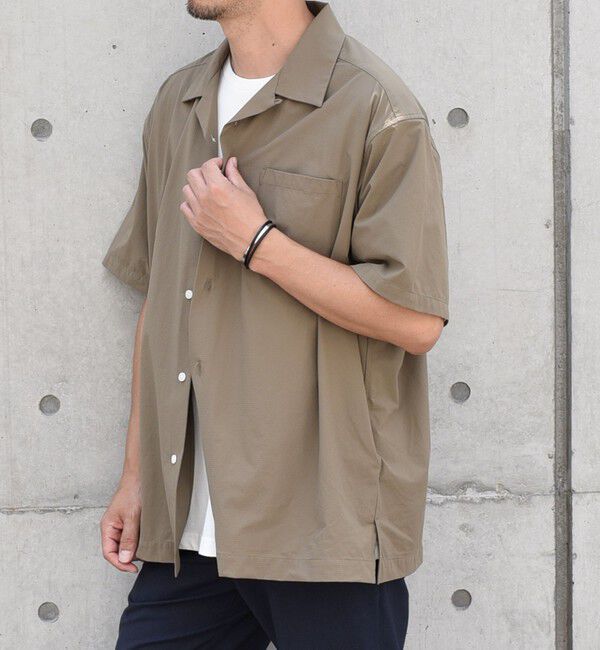 SHIPS any「【WEB限定】SHIPS any: 〈洗濯機可能・軽量〉ストレッチ ナイロン オープンカラー シャツ◇」|シャツ・ブラウス|