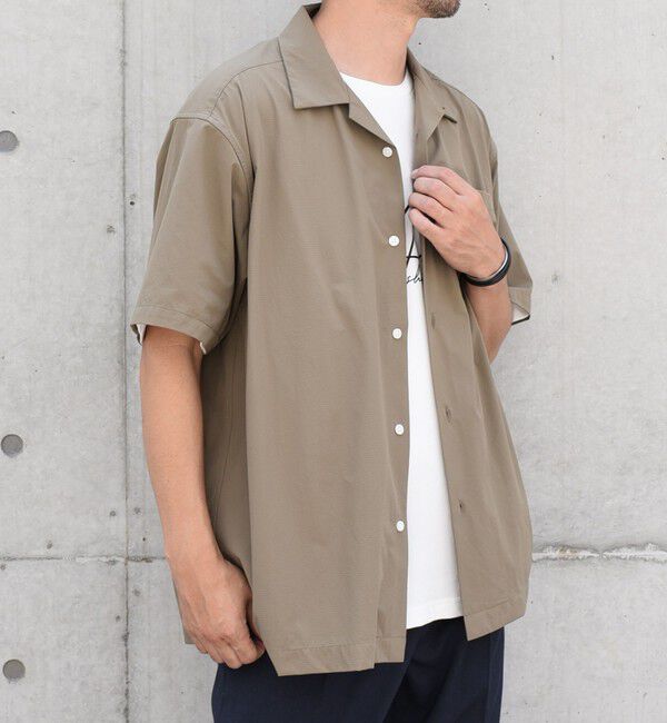 SHIPS any「【WEB限定】SHIPS any: 〈洗濯機可能・軽量〉ストレッチ ナイロン オープンカラー シャツ◇」|シャツ・ブラウス|