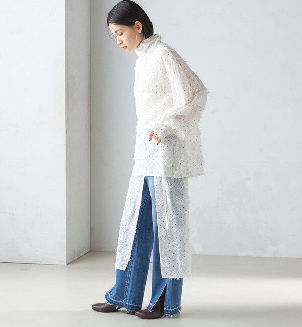 SHIPS for women「【SHIPS別注】crinkle crinkle crinkle:エンブロイダリー ドット ブラウス」|シャツ・ブラウス|