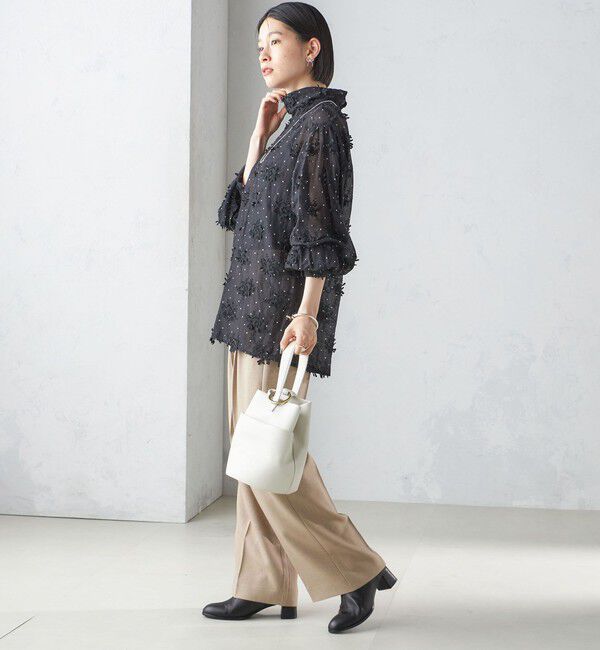 SHIPS for women「【SHIPS別注】crinkle crinkle crinkle:エンブロイダリー ドット ブラウス」|シャツ・ブラウス|