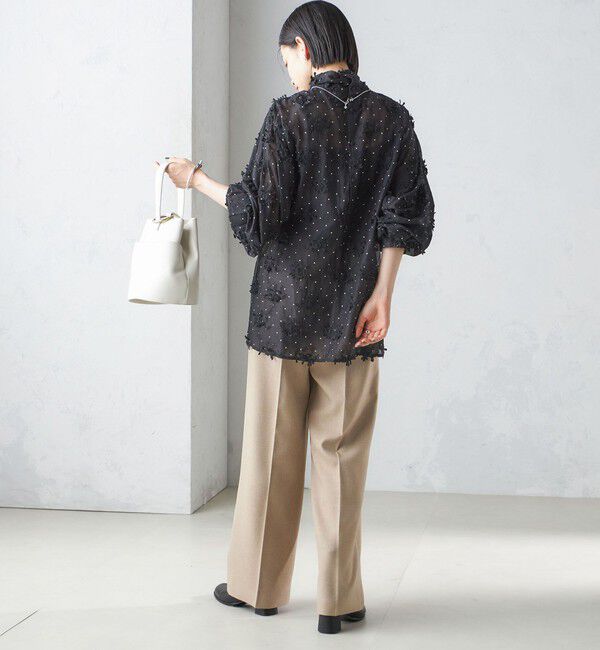 SHIPS for women「【SHIPS別注】crinkle crinkle crinkle:エンブロイダリー ドット ブラウス」|シャツ・ブラウス|