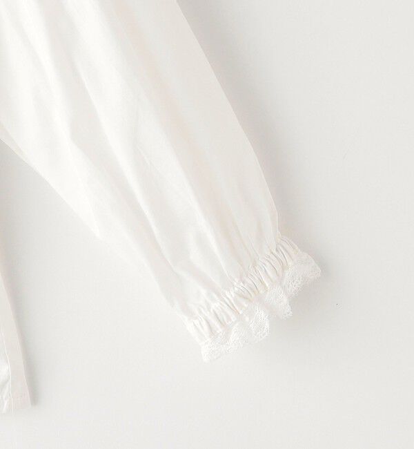 SHIPS KIDS「SHIPS KIDS:100～130cm / レース ピンタック 長袖 ブラウス」|シャツ・ブラウス|