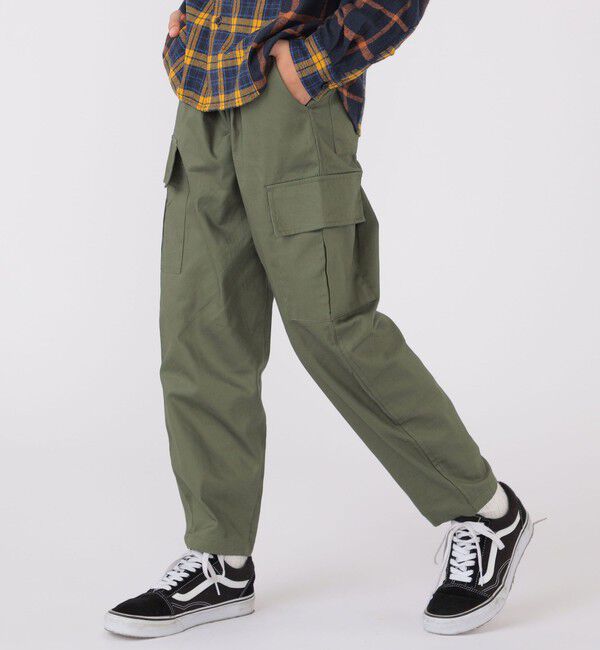 SHIPS KIDS「SHIPS KIDS:140～160cm / バルーン カーゴ パンツ」|カーゴ|オリーブ