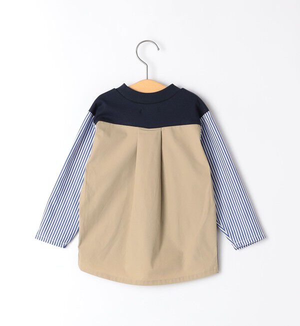 SHIPS KIDS「SHIPS KIDS:80～90cm / パターン 切替 長袖 TEE」|Tシャツ・カットソー|