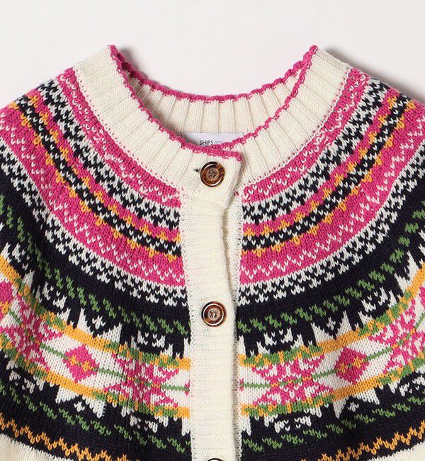 SHIPS any「SHIPS any:〈手洗い可能〉フェアアイル クルーネック ニット カーディガン」|カーディガン|