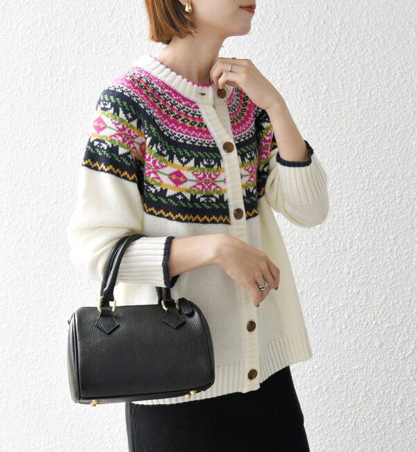 SHIPS any「SHIPS any:〈手洗い可能〉フェアアイル クルーネック ニット カーディガン」|カーディガン|