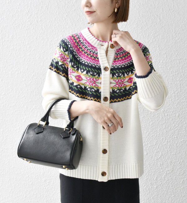 SHIPS any「SHIPS any:〈手洗い可能〉フェアアイル クルーネック ニット カーディガン」|カーディガン|