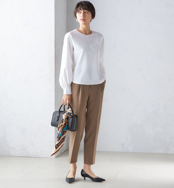 SHIPS for women「〈手洗い可能〉コットン ポンチ ボリューム 袖 プルオーバー」|プルオーバー|