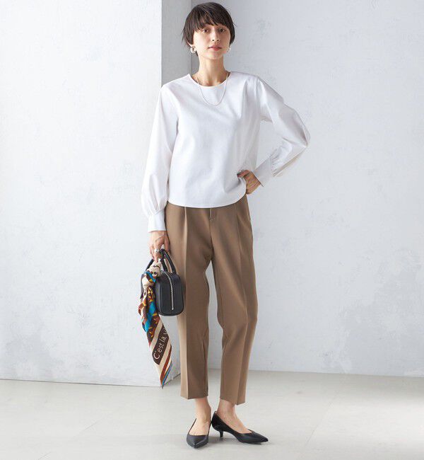 SHIPS for women「〈手洗い可能〉コットン ポンチ ボリューム 袖 プルオーバー」|プルオーバー|