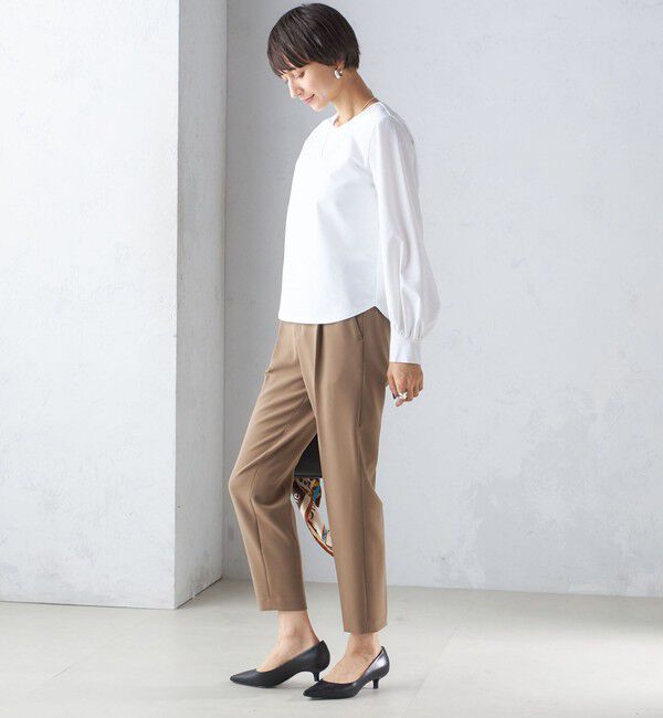 SHIPS for women「〈手洗い可能〉コットン ポンチ ボリューム 袖 プルオーバー」|プルオーバー|