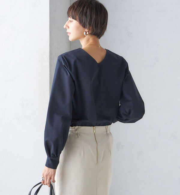 SHIPS for women「〈手洗い可能〉コットン ポンチ ボリューム 袖 プルオーバー」|プルオーバー|