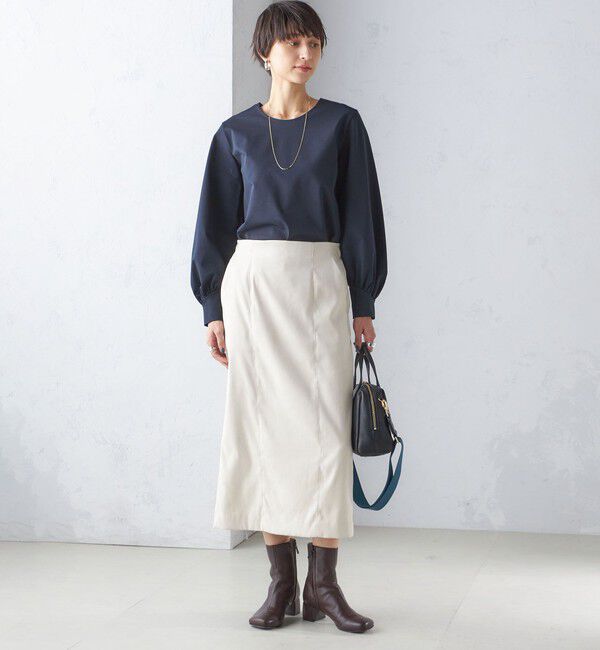 SHIPS for women「〈手洗い可能〉コットン ポンチ ボリューム 袖 プルオーバー」|プルオーバー|