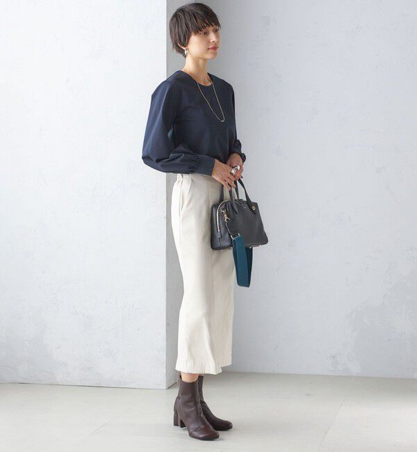 SHIPS for women「〈手洗い可能〉コットン ポンチ ボリューム 袖 プルオーバー」|プルオーバー|