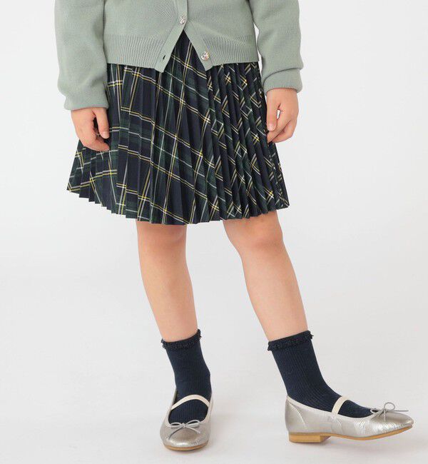 SHIPS KIDS「SHIPS KIDS:110～130cm / チェック プリーツ スカート」|フレア|