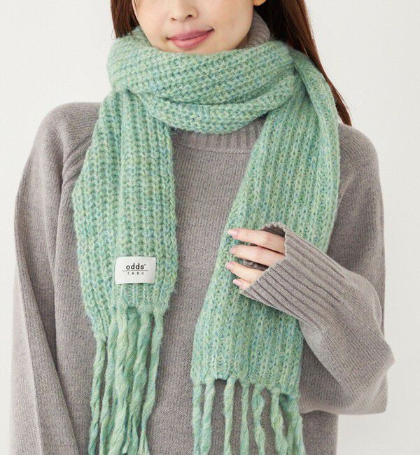 SHIPS Colors 「odds: プレーン マフラー」|マフラー|ライトグリーン