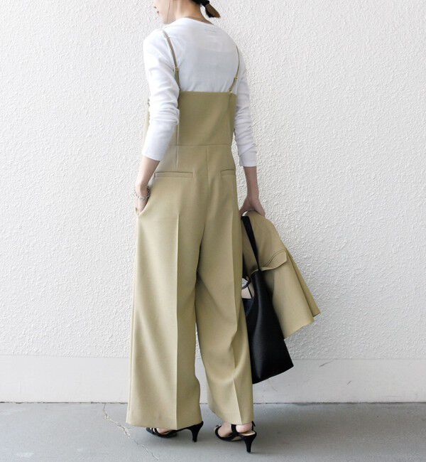 SHIPS any「SHIPS any:〈洗濯機可能〉オックス セミワイド サロペット［NAVY BLUE］」|オールインワン|