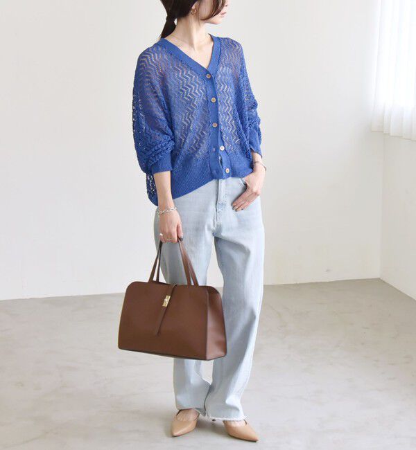 quaranciel「quaranciel:〈手洗い可能〉バルキーレース ドルマン スリーブ カーディガン」|カーディガン|