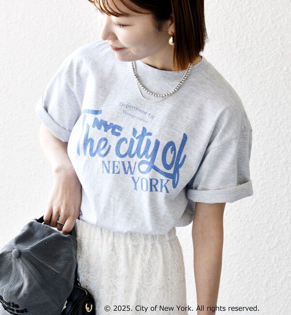 SHIPS any「GOOD ROCK SPEED:〈洗濯機可能〉NYC カラー ロゴ プリント TEE」|Tシャツ・カットソー|