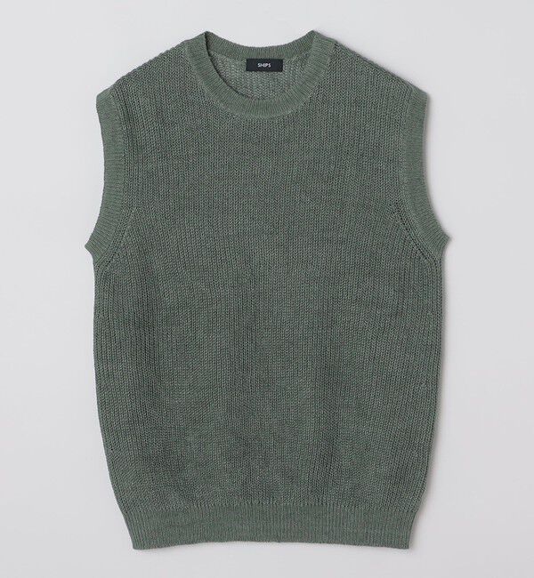 SHIPS「SHIPS: サンフェード リネン ニット ベスト」|ベスト・ジレ|