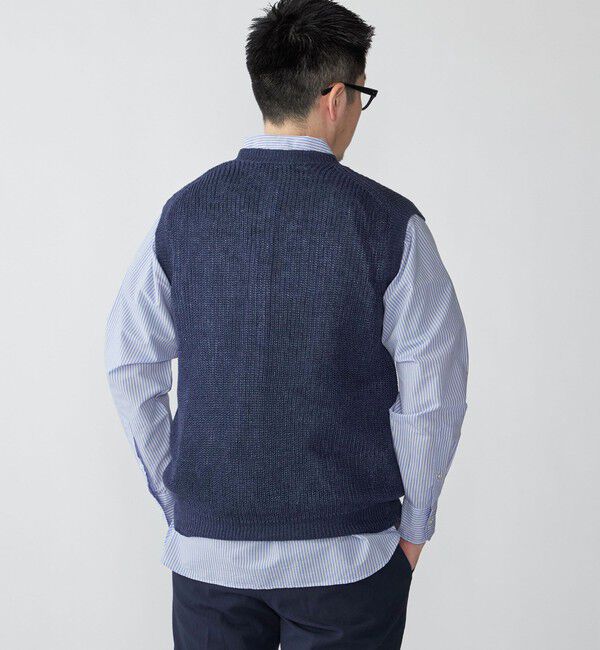 SHIPS「SHIPS: サンフェード リネン ニット ベスト」|ベスト・ジレ|