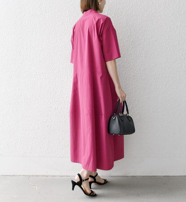 SHIPS any「SHIPS any:〈洗濯機可能〉タイプライター ボリューム シャツ ワンピース」|ワンピース|