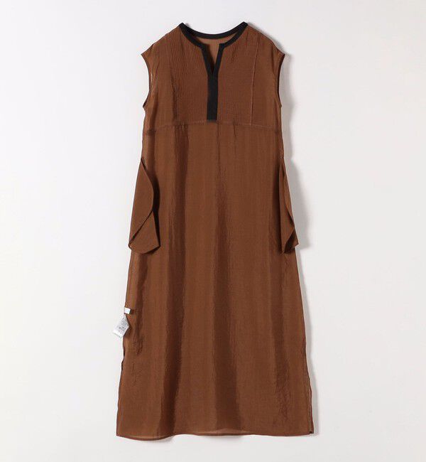 SHIPS any「SHIPS any: シアー キーネック フレンチスリーブ ピンタック ワンピース」|ワンピース|